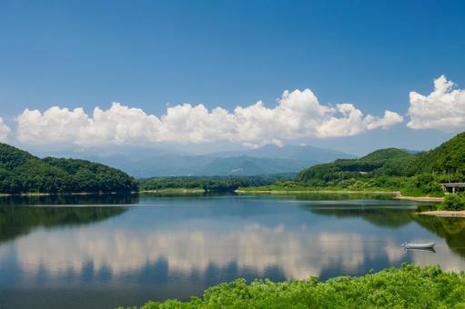 ダム湖の風景⑶ ダム湖の風景⑶ 湖,釜房湖,ダム湖の写真素材
