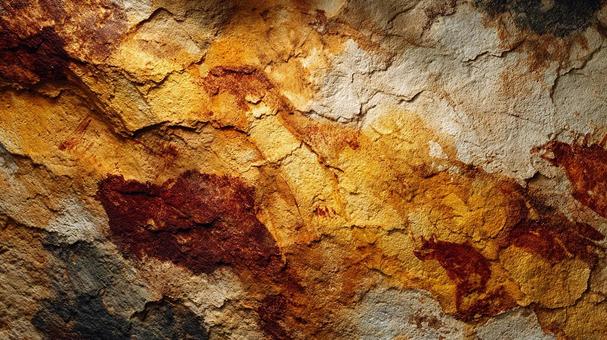 原始的なアートの残る岩の表面 原始的なアートの残る岩の表面の写真