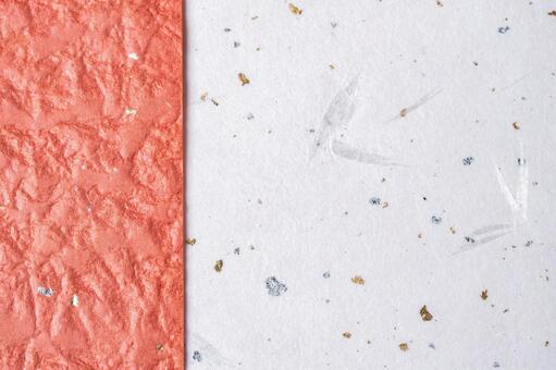 白和紙と赤紙の和風素材 和紙,紙,赤の写真素材