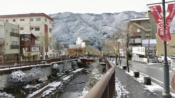 下呂温泉街 下呂温泉,温泉街,岐阜県の写真素材