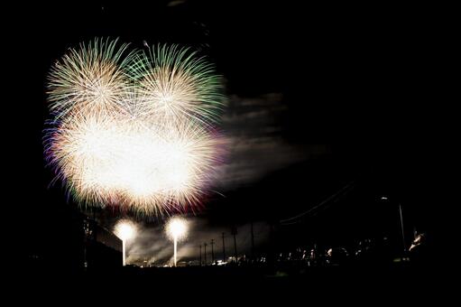 花火大会12（田原市） 花火,打上げ花火,花火素材の写真素材