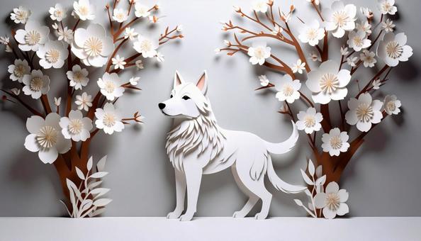 犬の切り絵の背景壁紙 犬の切り絵の背景壁紙の写真