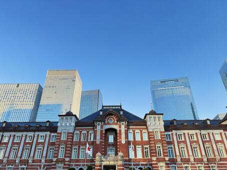 東京駅丸の内口 ビジネス,オフィス,高層ビルの写真素材