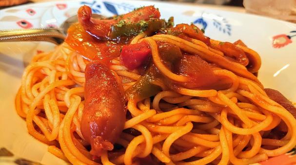 ナポリタン ナポリタン,スパゲティ,パスタの写真素材