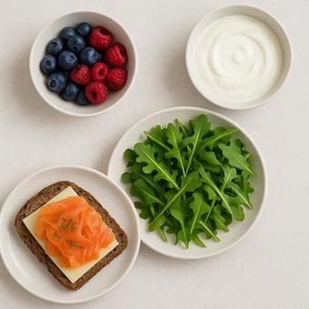 北欧風の朝食 北欧風の朝食の写真