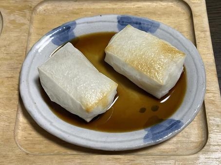 和食のお食事 食事,焼きもち,餅の写真素材