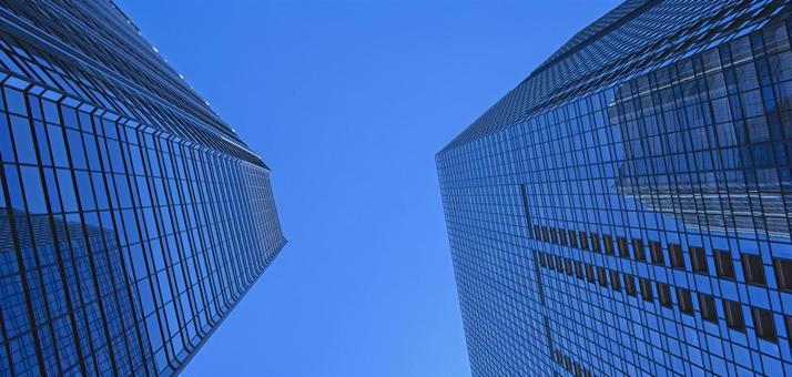 高層ビル オフィス街 高層ビル オフィス街 ビル,ビジネス,仕事の写真素材