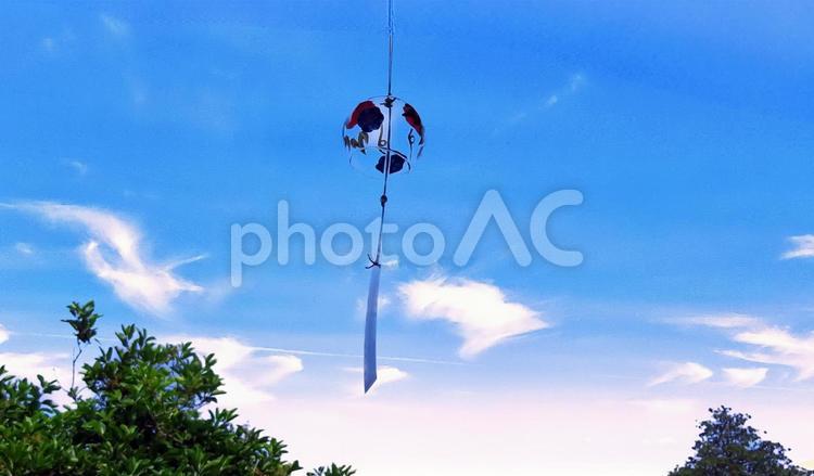 軒下の風鈴と青空 風鈴,夏,風物詩の写真素材
