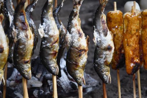 鮎の塩焼き 鮎の塩焼き,鮎,塩焼きの写真素材