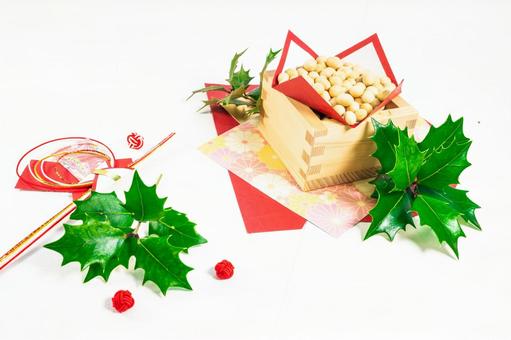 節分デザイン 節分,厄払い,豆まきの写真素材