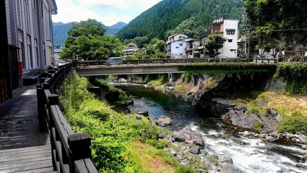 岐阜県郡上八幡 吉田川の景色 岐阜県郡上八幡 吉田川の景色 自然,風景,郡上八幡の写真素材