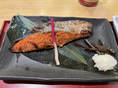 焼き魚 焼き魚 鮭,しゃけ,シャケの写真素材
