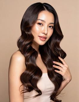 ゆる巻き髪と自然な美 ゆる巻き髪と自然な美の写真