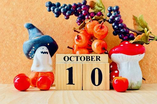 10月のイメージ背景と実りの秋 10月のイメージ背景と実りの秋 10月,ハロウィン,10の写真素材