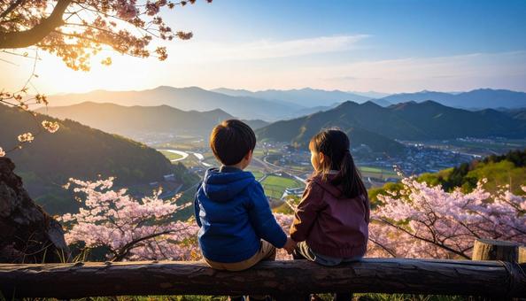 おしゃべりする男の子と女の子 おしゃべりする男の子と女の子の写真