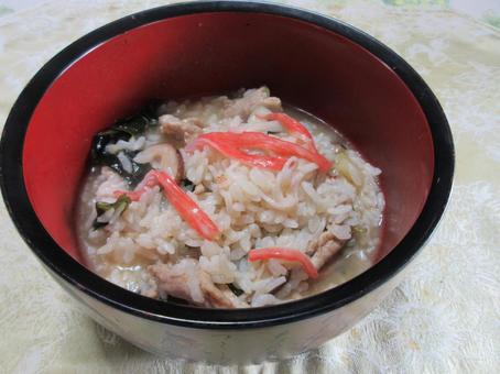 Photo, wild cooking, grandfather, porridge, 