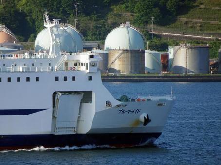 Photo, tsugaru strait ferry, blue mermaid, ferry, 