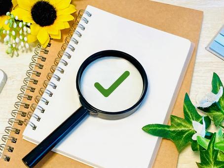 Magnifying glass and check mark + sunflower, JPG Magnifying glass and check mark + sunflower, JPG