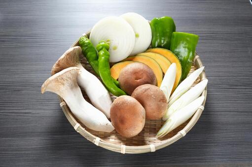 焼肉用 焼き野菜盛合せ 焼肉,焼き,野菜の写真素材