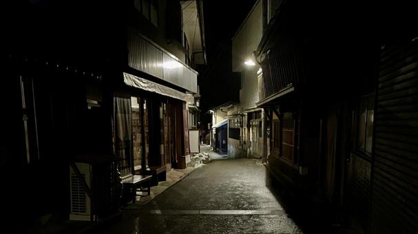黒川温泉街の夜 黒川温泉街の夜 黒川温泉,温泉街,温泉地の写真素材