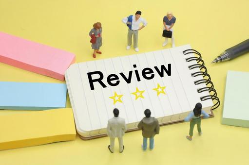 Reviewの文字素材 review,レビュー,星の写真素材