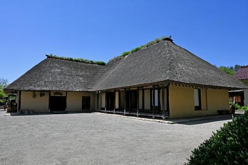 岩手・遠野市 伝承園 旧菊池家住宅 岩手・遠野市 伝承園 旧菊池家住宅 旧菊池家住宅,曲がり家,伝承園の写真素材