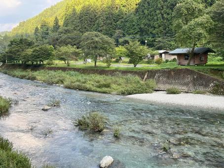 地蔵寺川ふれあい広場 高知県,土佐町,地蔵寺川の写真素材