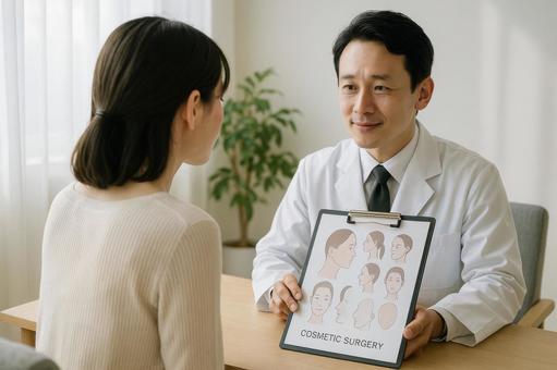 美容整形カウンセリングの様子 美容整形カウンセリングの様子の写真
