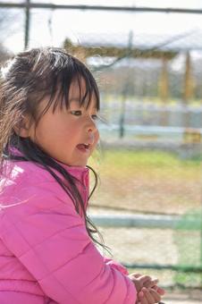 子供の横顔 子供の横顔の写真
