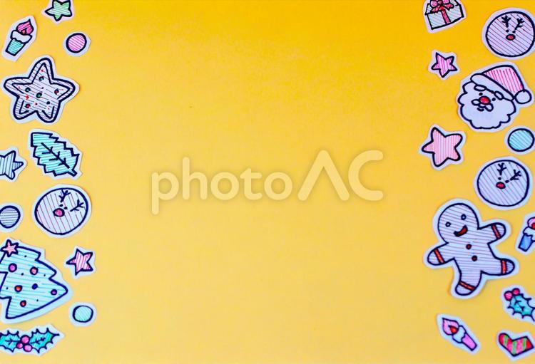 手描きのクリスマスのフレーム クリスマス,バックグラウンド,サンタクロースの写真素材