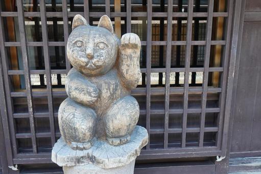 Stone beckoning cat, JPG