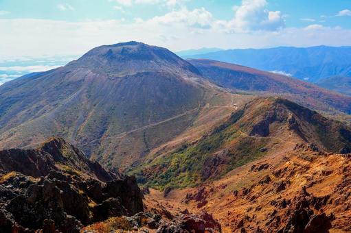 朝日岳から見た那須岳 朝日岳から見た那須岳の写真