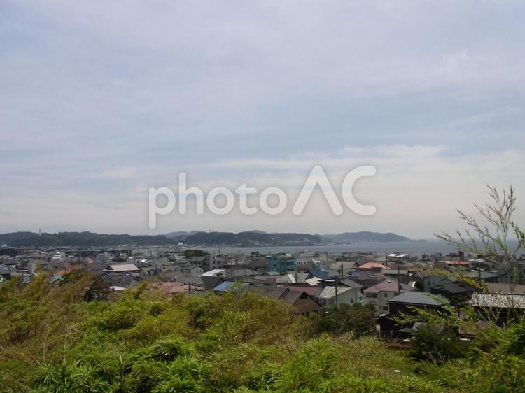鎌倉・長谷寺の見晴台から逗子方面を望む 風景,景色,景観の写真素材