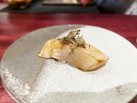 美味しそうなほっけの昆布締めの握り寿司 ほっけ,昆布締め,握りの写真素材