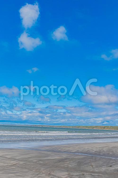 北海道　落石海岸　三里浜 風景,景色,大地の写真素材