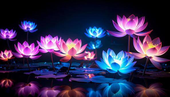 ネオンカラーが咲く未来の花 ネオンカラーが咲く未来の花の写真
