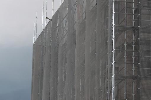 工事中 工事,足場,修復の写真素材