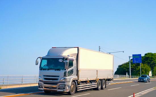 Photo, truck, seaside road, the way, 