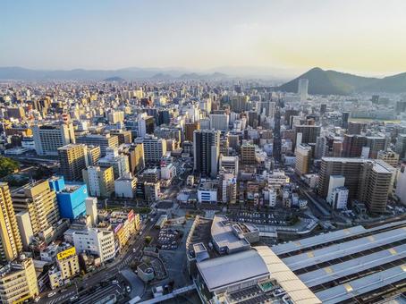 【香川県】高松シンボルタワーからの風景 高松シンボルタワー,展望台,高松市の写真素材