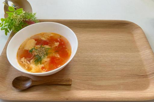 Chinese-style tomato and egg soup, JPG