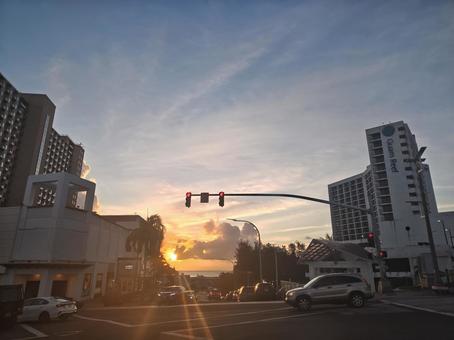 グアムのサンセット① グアムのサンセット① グアム,夕日,サンセットの写真素材