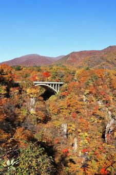 紅葉の鳴子 紅葉,秋,風景の写真素材
