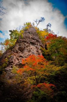 宮城県　鳴子峡の秋の風景 宮城,宮城県,大崎市の写真素材