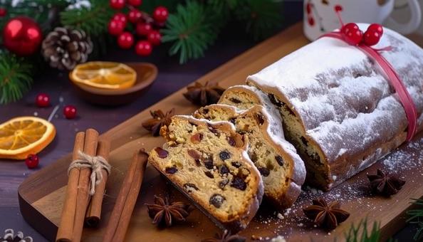 クリスマス シュトーレン ケーキ クリスマス シュトーレン ケーキの写真
