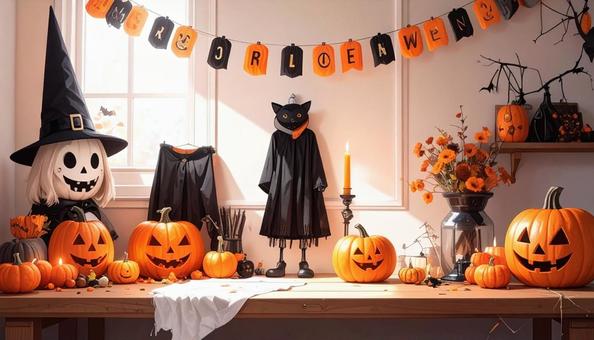 ハロウィンの室内飾り デコレーション ハロウィンの室内飾り デコレーションの写真