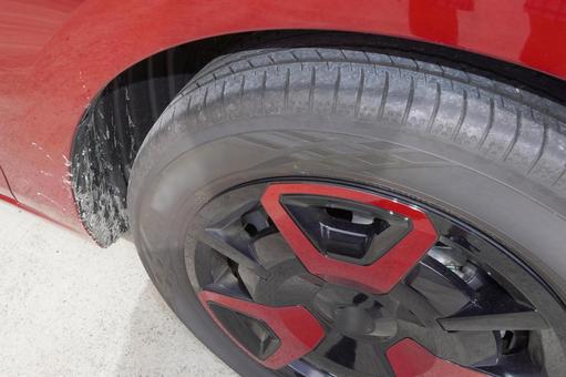タイヤハウスの泥汚れ14 タイヤハウスの泥汚れ14 自動車,汚れ,泥の写真素材