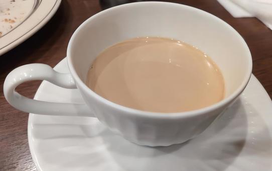 カフェオレ 珈琲,食器,食生活の写真素材