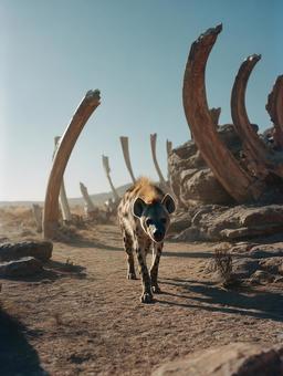 骨の地のハイエナ 骨の地のハイエナの写真