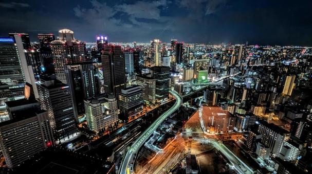 都会の夜景 都会の夜景の写真