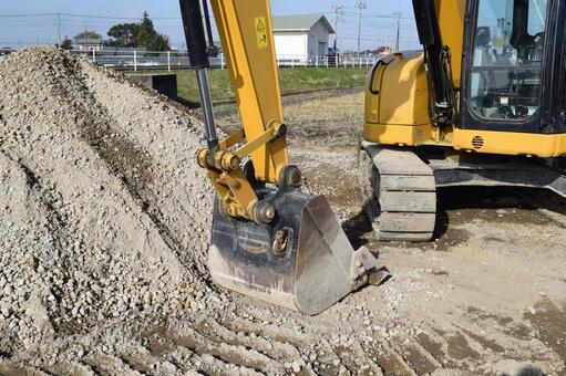 土木工事現場の建設機械 土木工事現場,土木工事,土木の写真素材